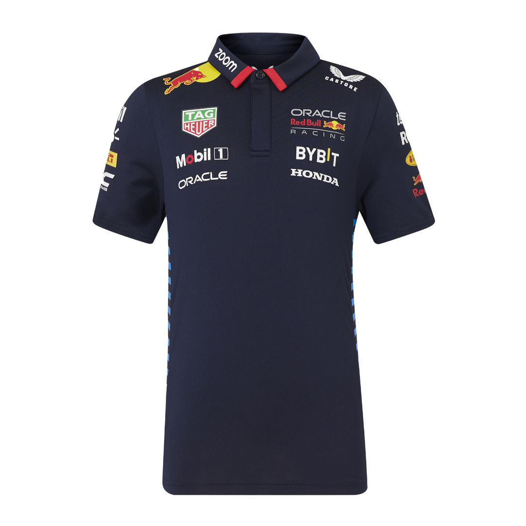 Polo Infantil Oracle Red Bull Racing 2024 – Edição Comemorativa 20 Anos - vista frontal