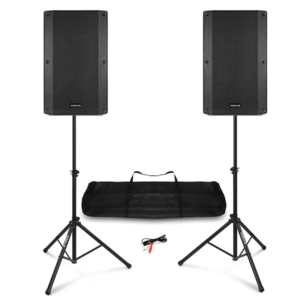 Vonyx VSA120S 12" Active Speakers with Speaker Stands for Hire