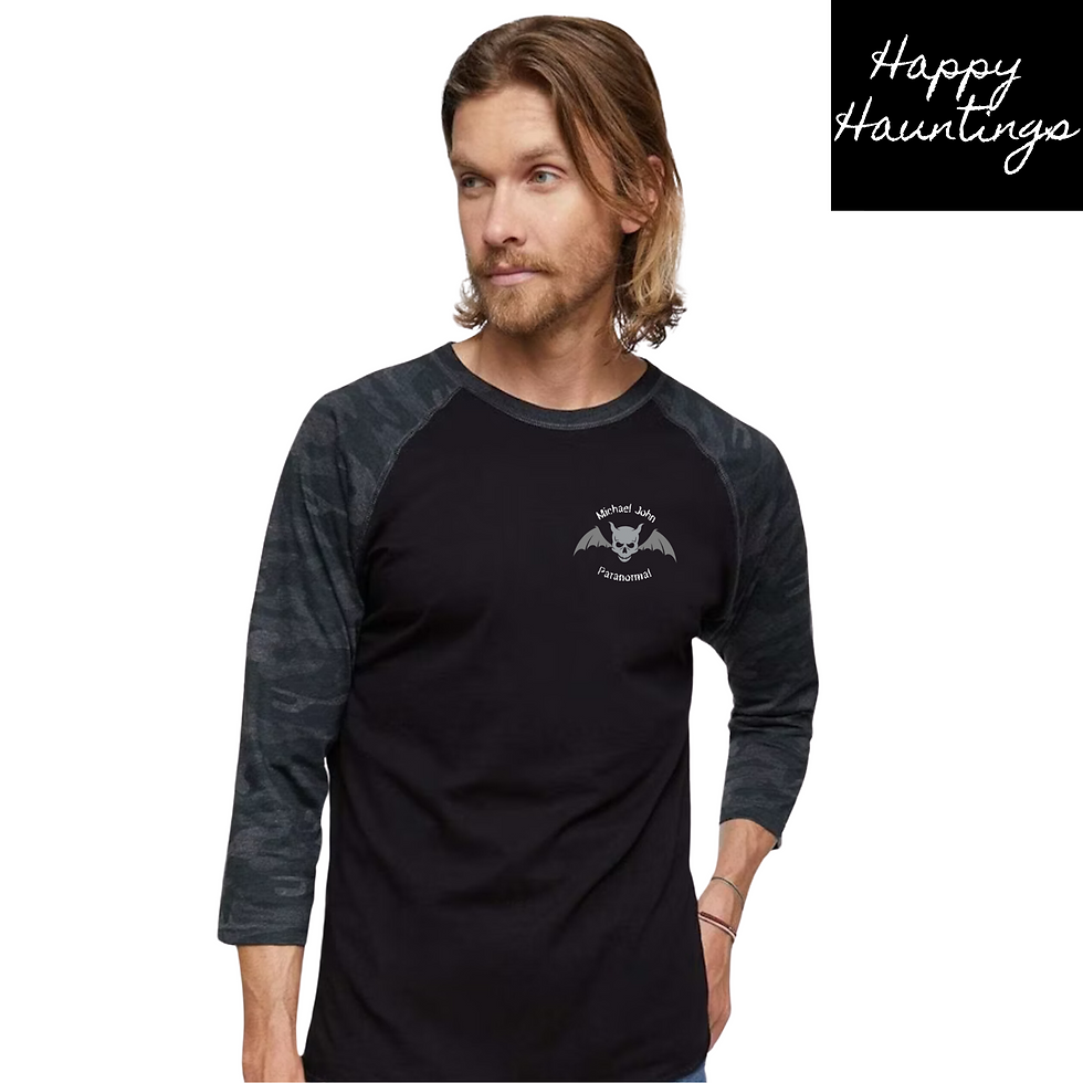 Thumbnail: Michael John Paranormal Camo Baseball Shirt