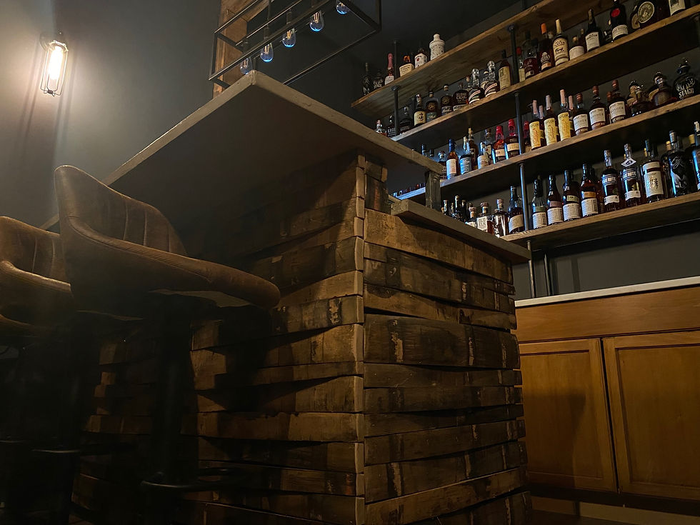 Bourbon Barrel Bar, DIY, custom build