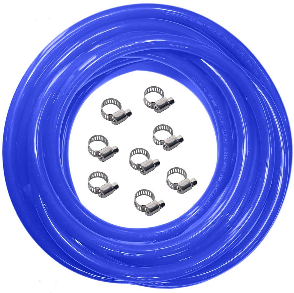 blue gas line air hose, 25 feet