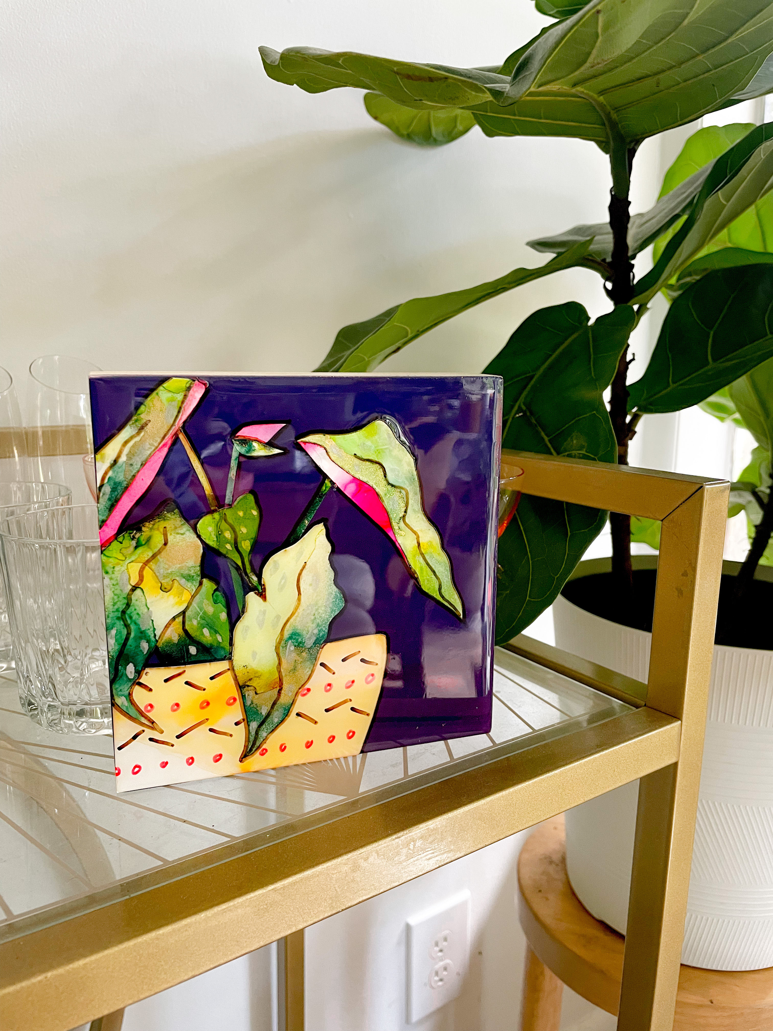 "Angel Wing" 6x6in Collage