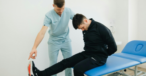 A man receiving sciatica treatment