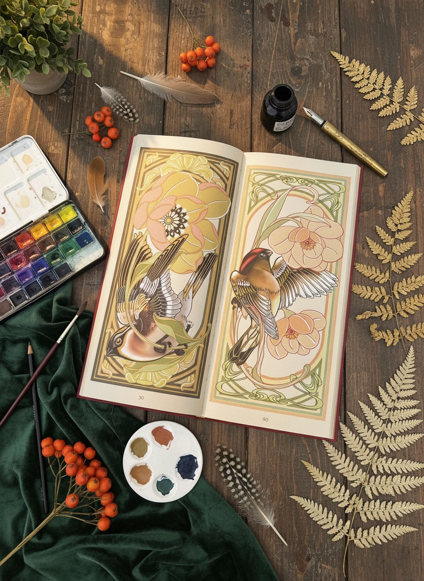 Thumbnail: BOOK: BIRDS & FLOWERS