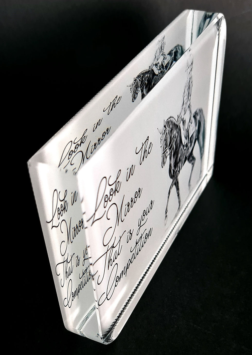 Thumbnail: Medium Crystal glass motivational plaque