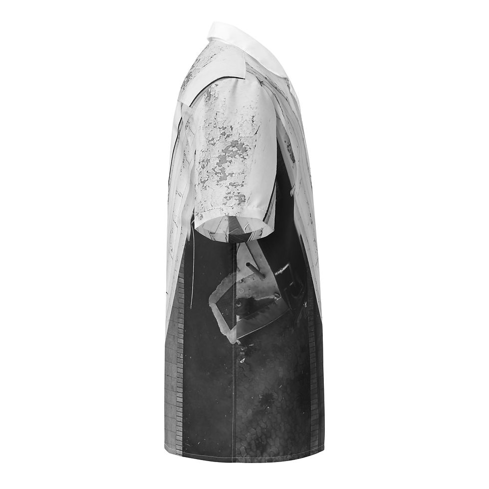 Thumbnail: Triangle building Unisex button shirt