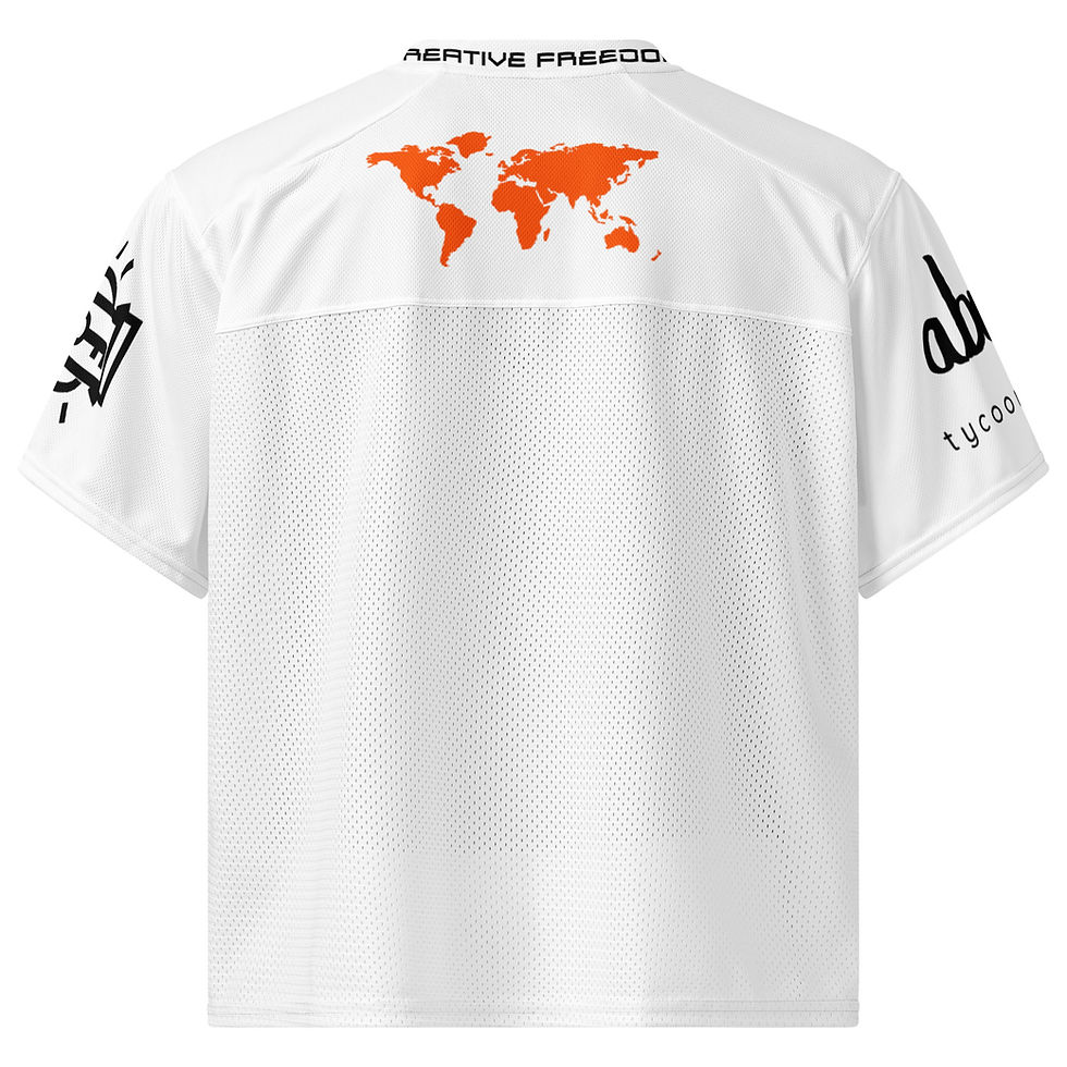 Thumbnail: IIREI White Boxy Football Jersey | South African Label Streetwear