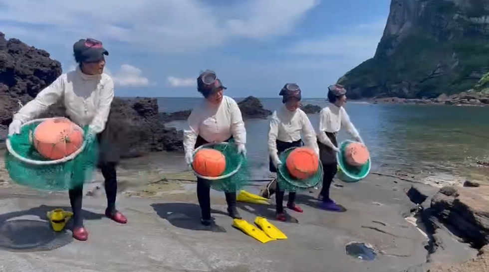 Haenyeo women divers in Jeju Island, South Korea