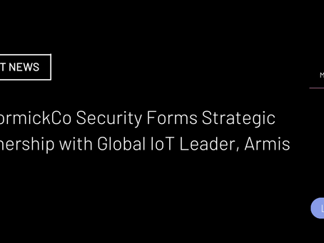 McCormickCo Security Announces Strategic Partnership with Armis