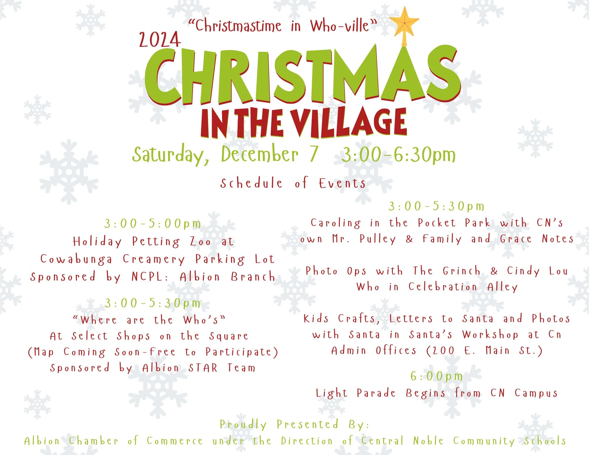 Christmas in the Village Historic Downtown Albion