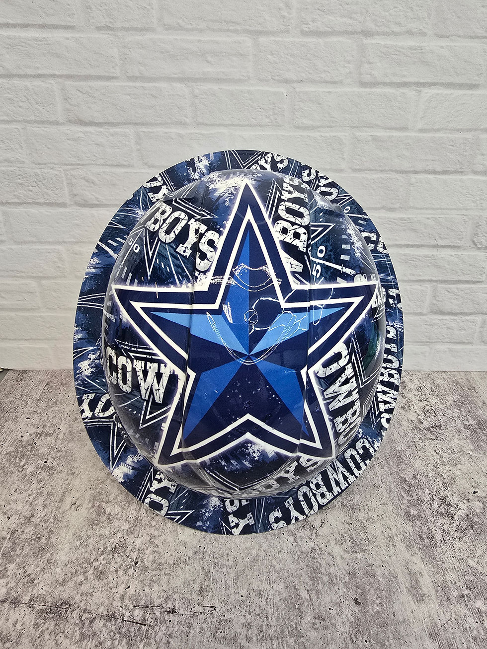 Dallas Cowboys Custom Hydro Dipped Hardhat