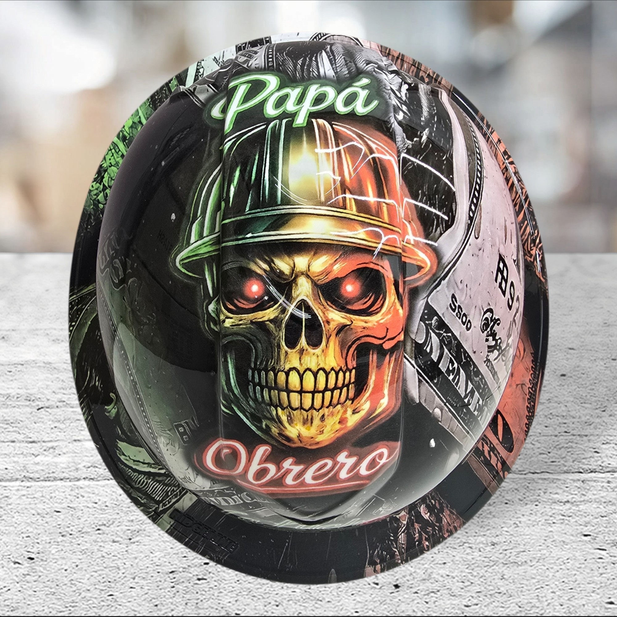 Papá Obrero Custom Hydro Dipped Hard Hat