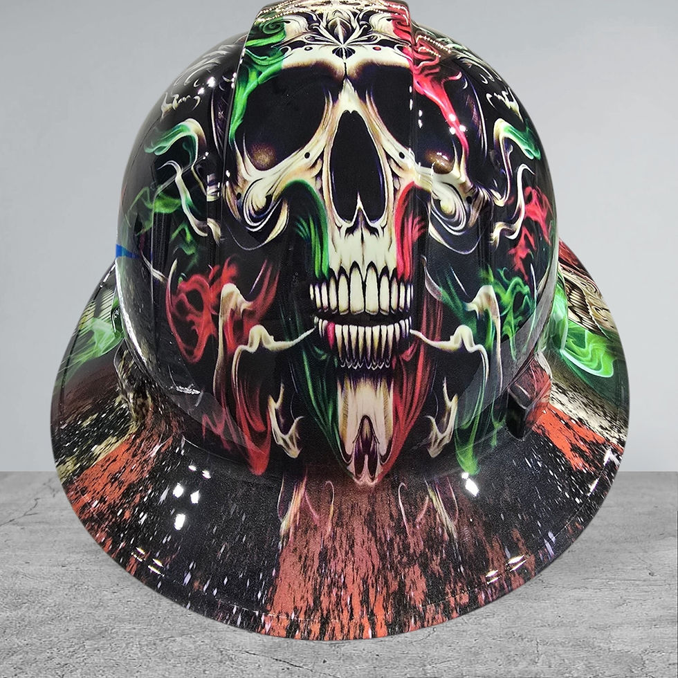 Thumbnail: Skulls of Mexico Custom Hydro Dipped Hard Hat