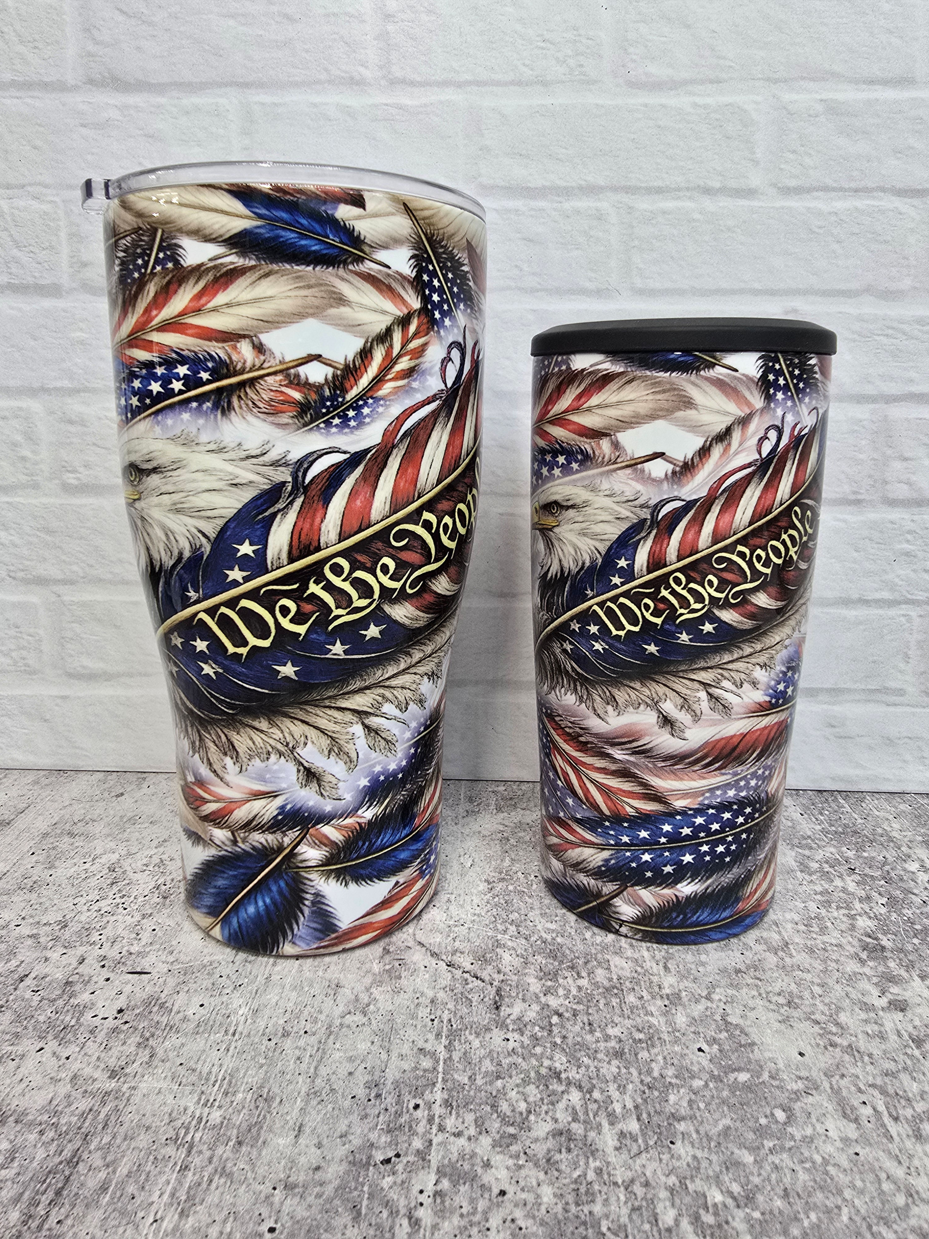 Liberty Quill We the People 30oz Tumbler and Koozie Set