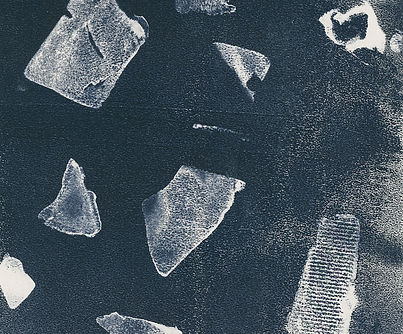 Low tide_2024_Monoprint_25x25cm framed_£