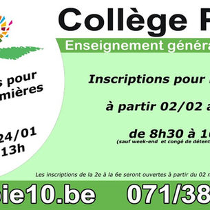 Informations inscriptions