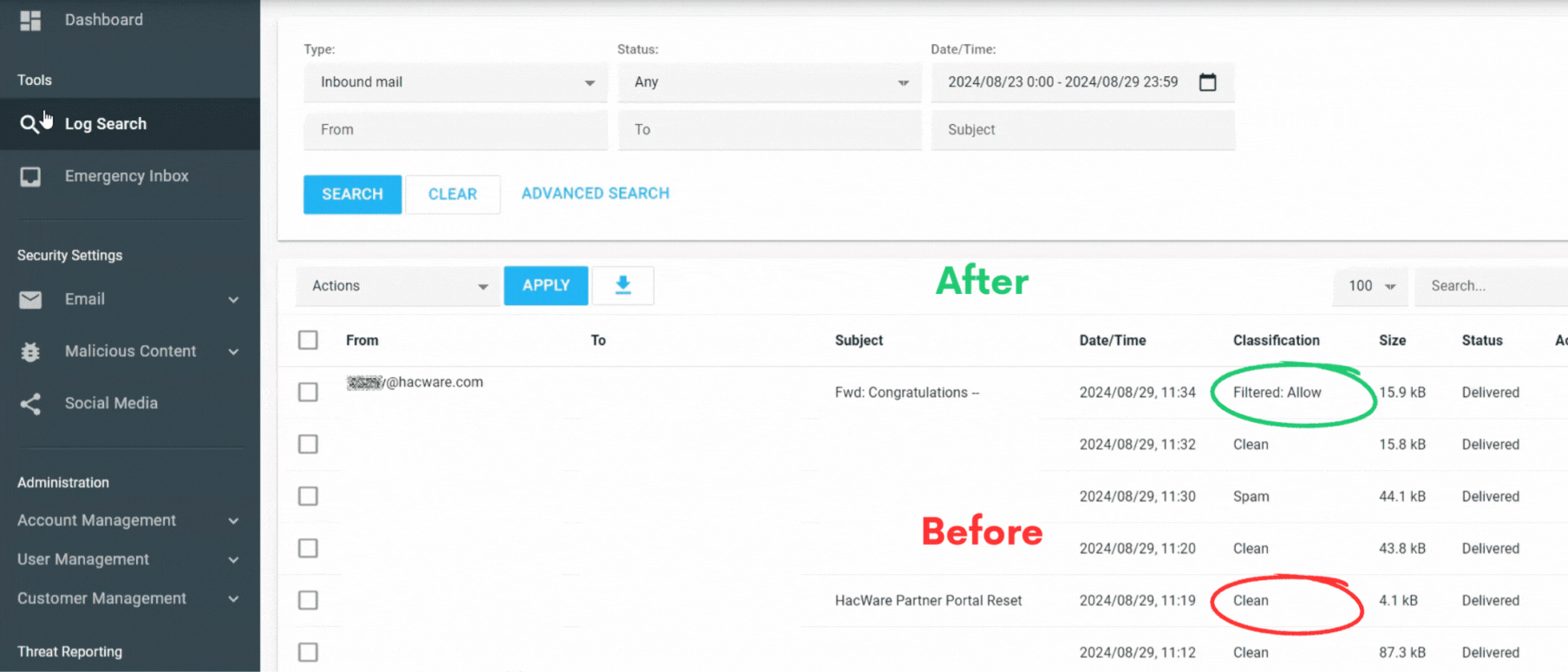 How to remove Proofpoint's Web Site has been blocked message?