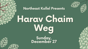 Save the Date! Special Choshen Mishpat Lecture for Men by Harav Chaim Weg