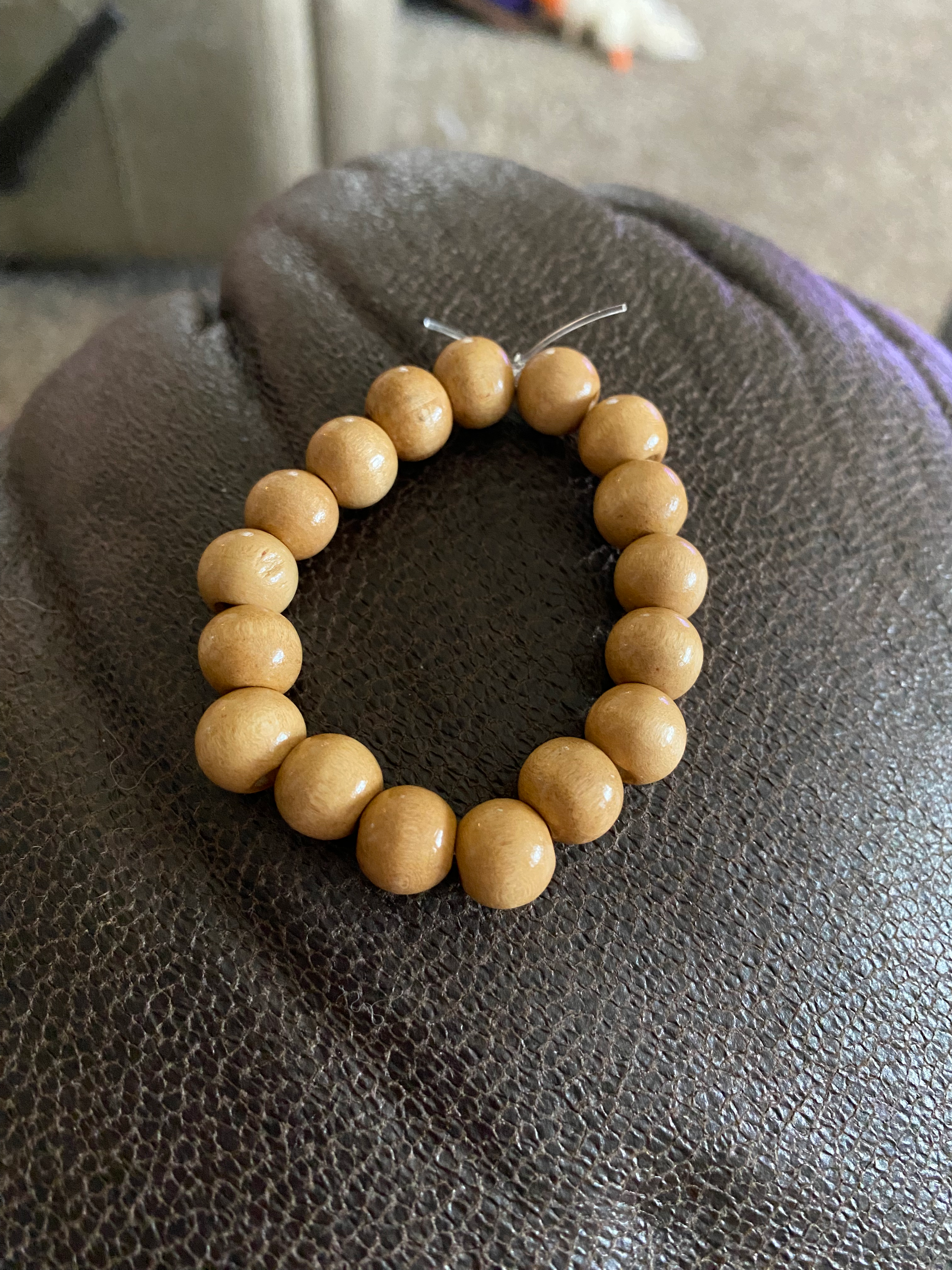 wood beaded bracelet