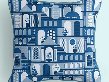 Spoonflower Challenge: Santorini in Classic Blue