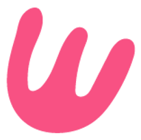 Simple brand illustration of a pink flower