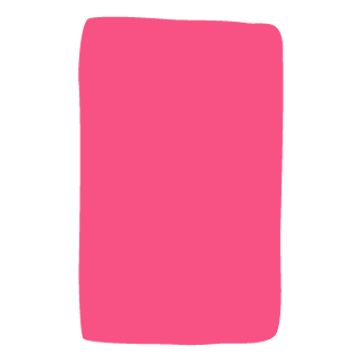 Fun brand illustration of a pink rectangle for Emmelie Coulson Design