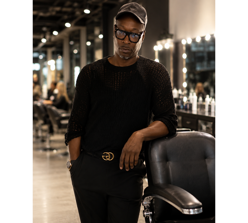 Stylish man in modern hair salon