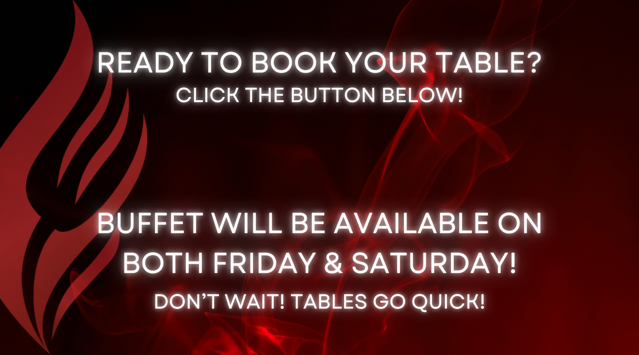 Features a headline highlighting our buffet that will be available for Valentine's Day dinner and during the whole weekend.