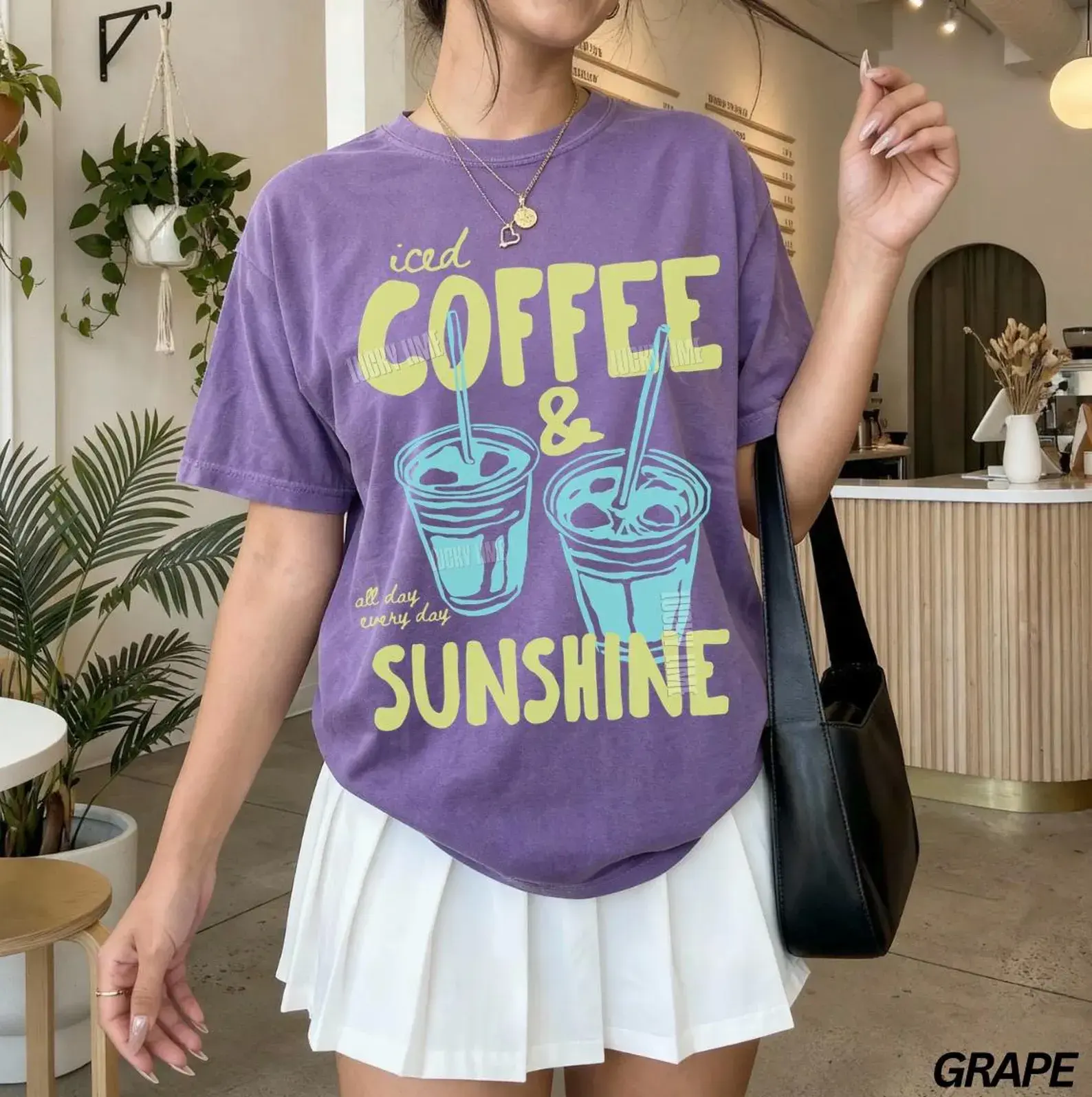 Iced Coffee and Sunshine T-shirt — Summer Graphic Tee