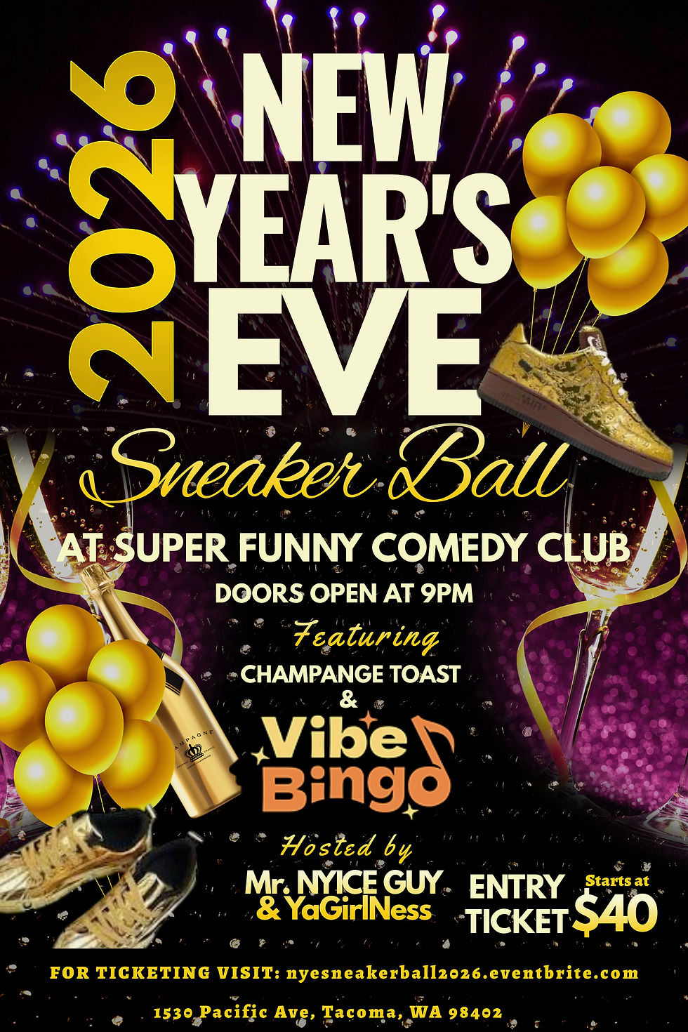 VIBE BINGO NYE 2026 SNEAKER BALL