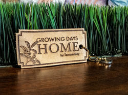 Growing Days Home Branded Leather Keychain