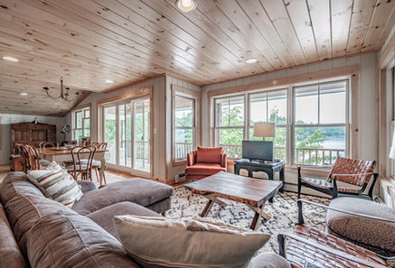 Living area in Highland Lake Rental by REW Lake Rentals Bridgton Maine