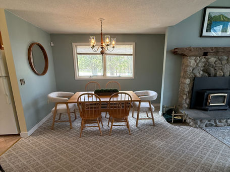 Dining area / table in a Bridgton Maine vacation rental