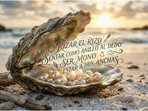 Ostra con perlas de las que emergen frases hechas en español, metáfora visual para enseñar modismos en nivel B2 (Lección-E)