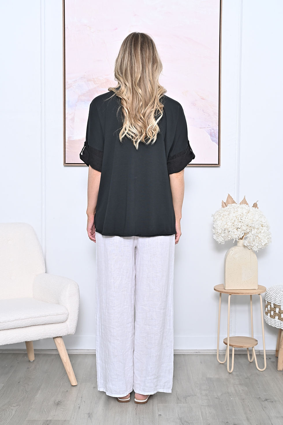 Thumbnail: AE LUXE - Sunny Days Linen Blend Top