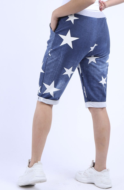 Thumbnail: MADE IN ITALY - Stella Dark Denim Wash Jogger Shorts
