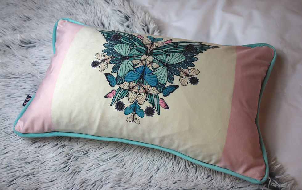 Thumbnail: Long summer garden rectangular cushion
