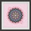 Thumbnail: Small pink Mandala Art Print with flamingos and butterflies