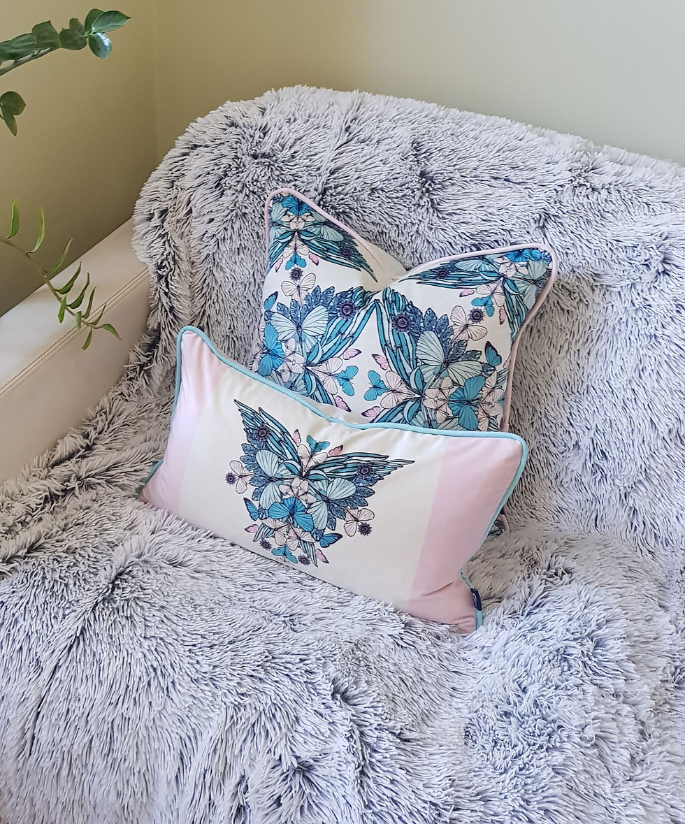 Thumbnail: Summer Garden green square cushion