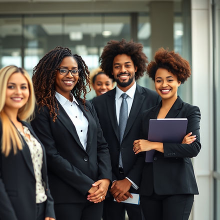 job seekers with diversity people in black suit .jpg
