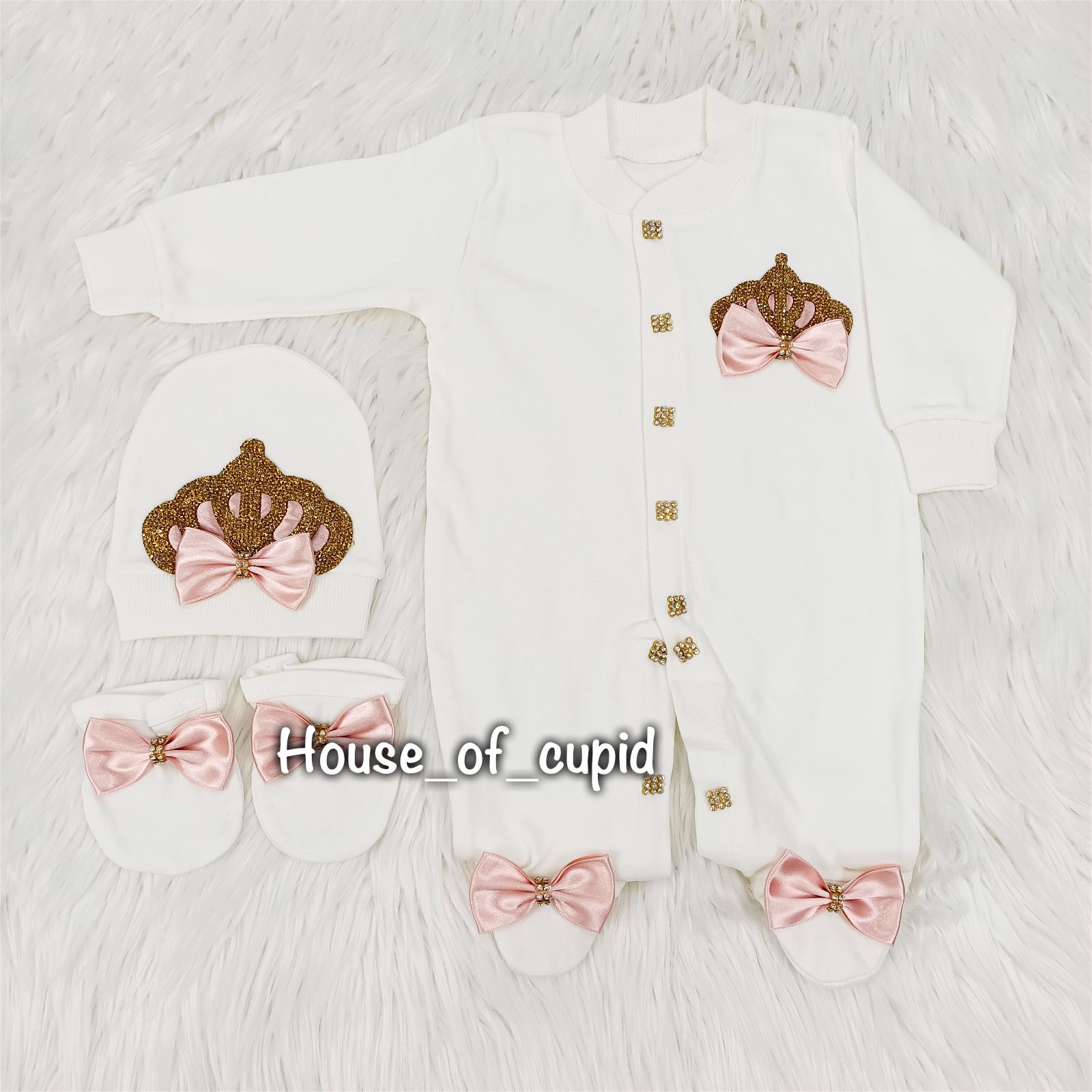 Gold queens crown 3piece set 