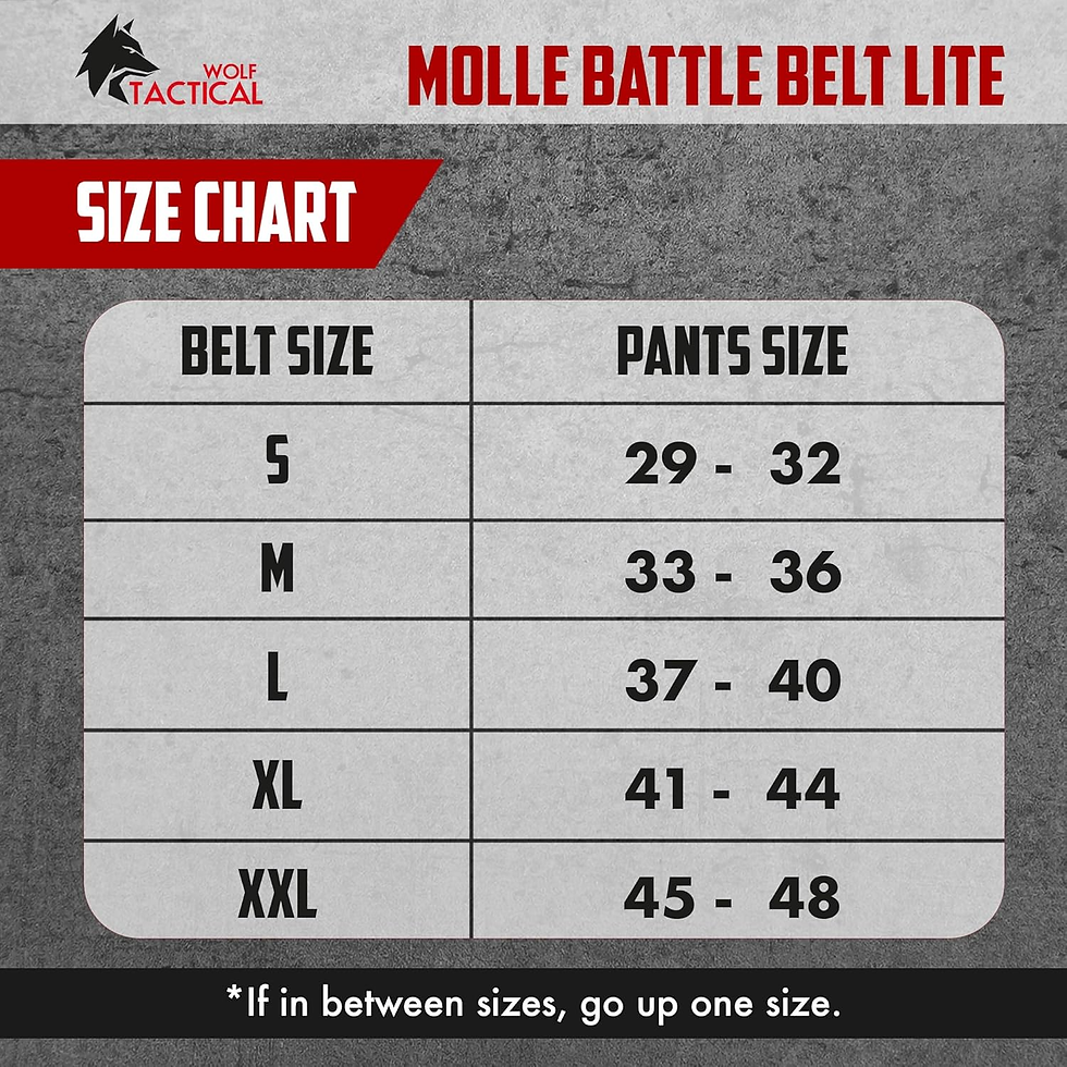 Thumbnail: WOLF TACTICAL Molle Battle Belt Lite – 1.75” Quick-Release Combat Belt Tactical 