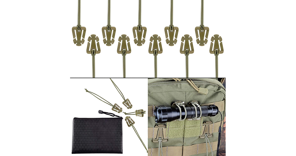 Thumbnail: BOOSTEADY Pack of 10 Tactical Gear Clip Molle Web Dominators for Outdoor Hydrati