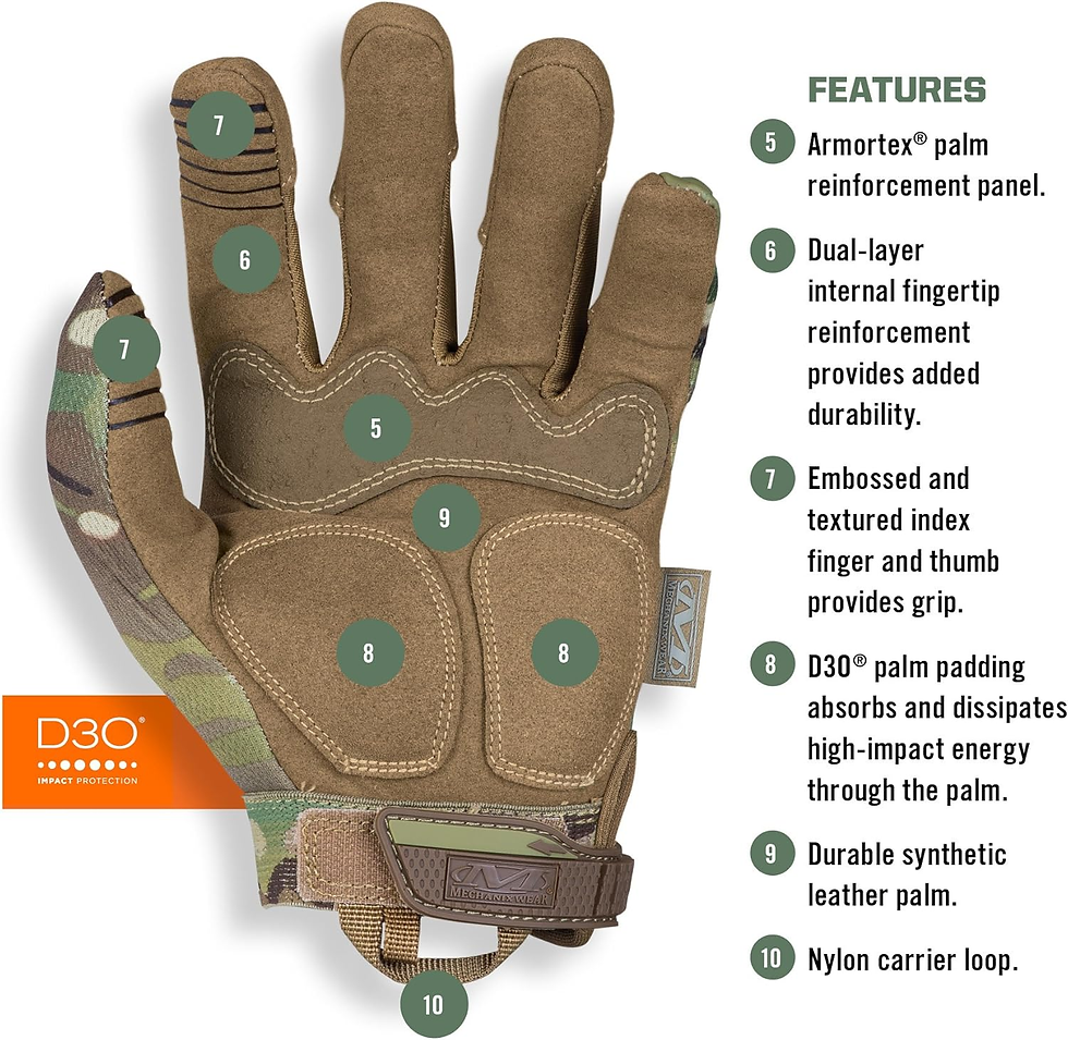 Miniatura: Mechanix Wear: M-Pact Tactical Gloves with Secure Fit, Touchscreen Capable Safet