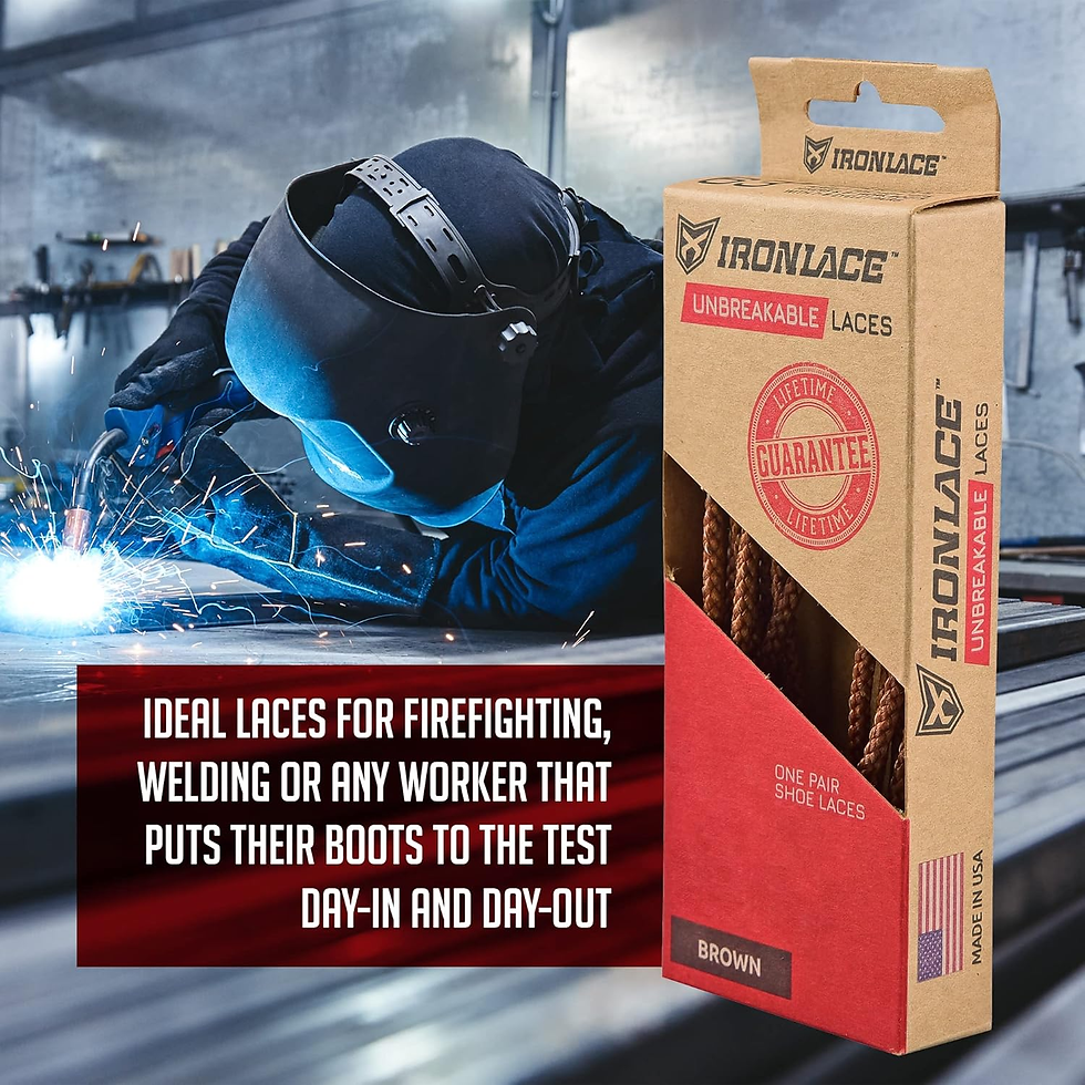 Miniatura: IRONLACE Unbreakable round Bootlaces - Indestructible, Waterproof & Fire Resista