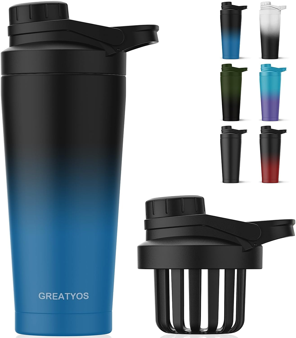Miniature : Stainless Steel Shaker Bottle with Noise-Free Design - Patented 24 Oz Insulated 