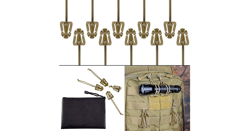 Miniature : BOOSTEADY Pack of 10 Tactical Gear Clip Molle Web Dominators for Outdoor Hydrati