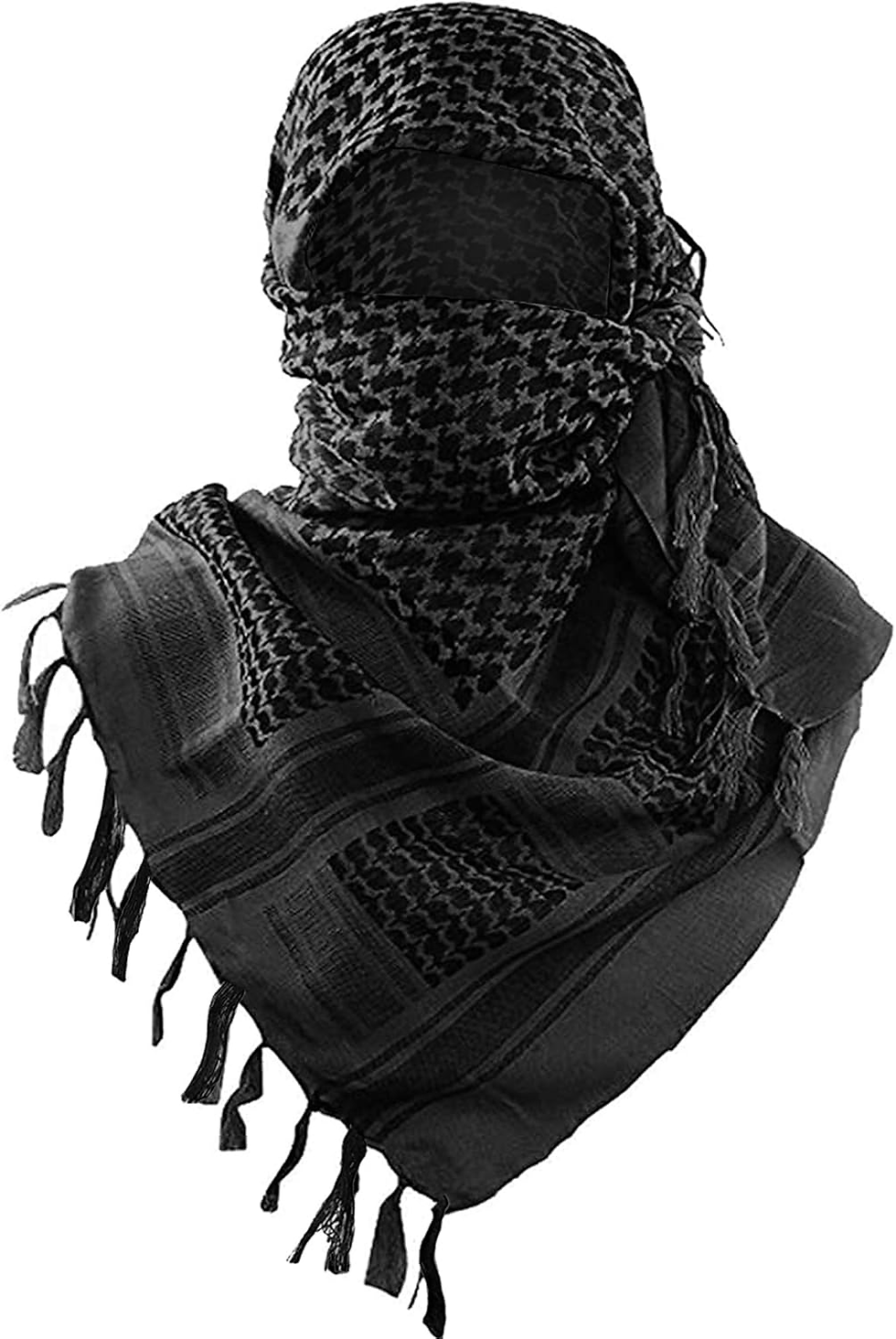 Miniature : Luxns Military Shemagh Tactical Desert Scarf / 100% Cotton Keffiyeh Scarf Wrap f