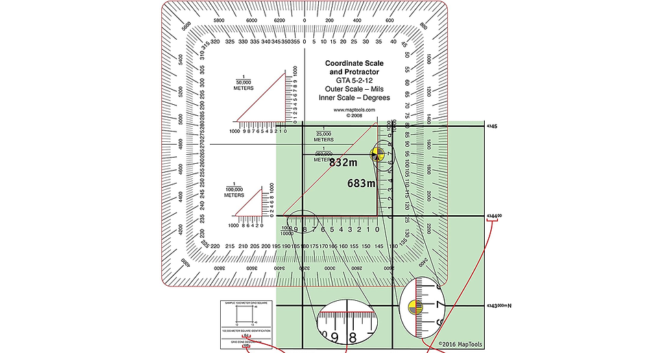 Thumbnail: Maptools Military Style UTM/MGRS Coordinate Scale