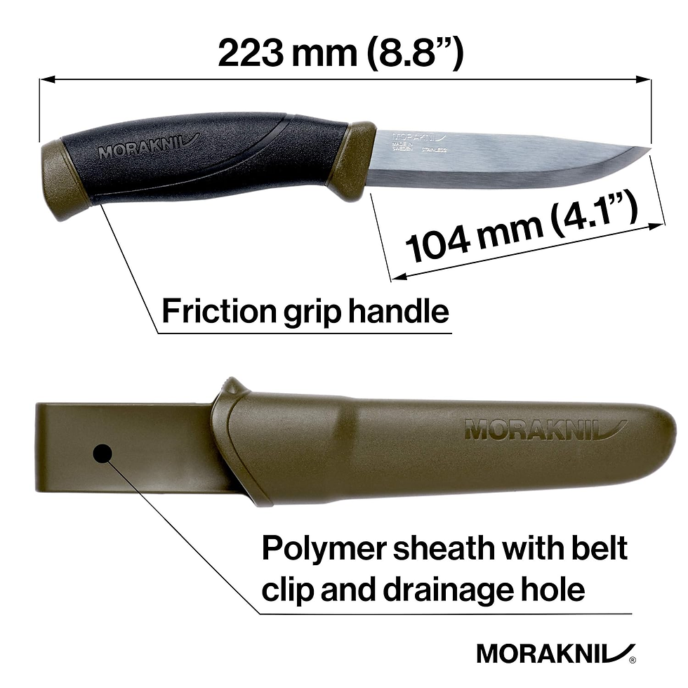 Miniatura: Morakniv Companion Fixed Blade Outdoor Knife with Stainless Steel Blade, 4.1-Inc